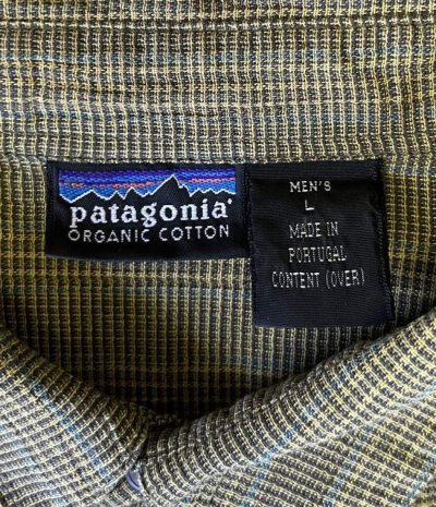 画像2: 90'S PATAGONIA オーガニックコットン 半袖 ACシャツ チェック柄 ポルトガル製 (VINTAGE)