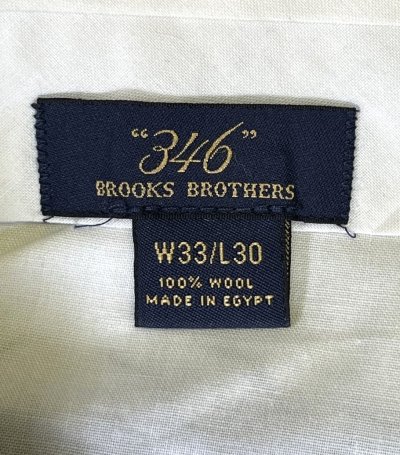 画像2: BROOKS BROTHERS ノータック トロピカルウールパンツ チャコール (VINTAGE)