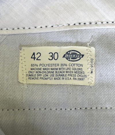 画像4: 80'S DICKIES 874 チビタグ ワークパンツ ブラック W42L30 USA製 (VINTAGE)
