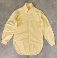 70'S BROOKS BROTHERS "MAKERS" 6ボタン オックスフォード 長袖 BDシャツ イエロー USA製 (VINTAGE)