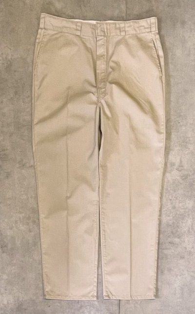 画像3: 80'S DICKIES 874 チビタグ ポプリン ワークパンツ ベージュ W36L32 USA製 (VINTAGE)