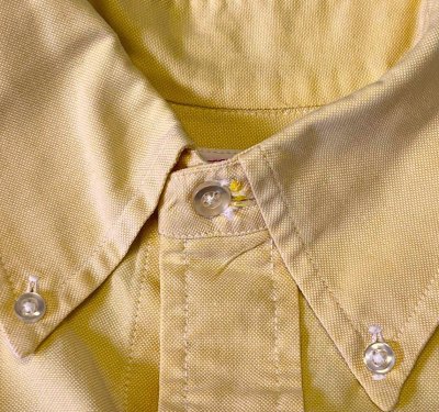 画像5: 70'S BROOKS BROTHERS "MAKERS" 6ボタン オックスフォード 長袖 BDシャツ イエロー USA製 (VINTAGE)