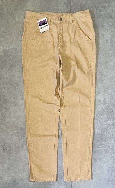 画像1: 80'S PATAGONIA "STAND UP PANTS" 旧タグ キャンバスパンツ ライトブラウン 香港製 (DEADSTOCK)