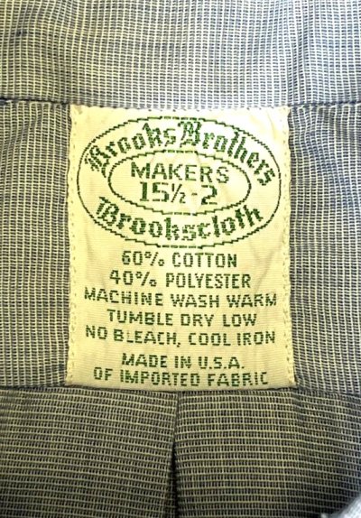 画像2: 80'S BROOKS BROTHERS "MAKERS" 6ボタン BROOKSCLOTH 長袖 BDシャツ ブルー USA製 (VINTAGE)