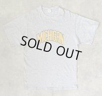 90'S SAND-KNIT "MICHIGAN" 半袖 Tシャツ ヘザーグレー (VINTAGE)