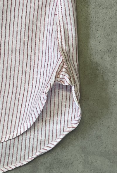 画像3: 60'S TOWNCRAFT コットン100% マチ付き 半袖 タブカラーシャツ ストライプ (VINTAGE)