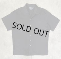 90'S RALPH LAUREN "CHAUNCEY" ロゴ無し 半袖 オープンカラーシャツ ブラック (VINTAGE)