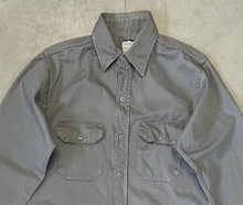 他の写真1: 60'S UNKNOWN コットン100% 長袖 ワークシャツ グレー (VINTAGE)
