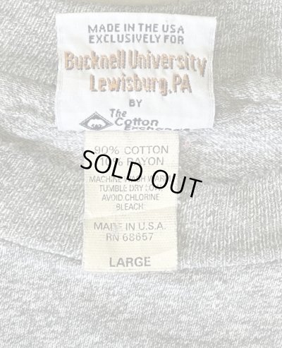 画像5: 90'S THE COTTON EXCHANGE "BUCKNELL" シングルステッチ 両面プリント 半袖 Tシャツ ヘザーグレー USA製 (VINTAGE)