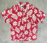 90'S RALPH LAUREN "ADAMS" ビスコース 半袖 オープンカラーシャツ 総柄 (VINTAGE)