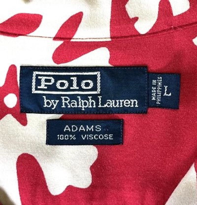 画像2: 90'S RALPH LAUREN "ADAMS" ビスコース 半袖 オープンカラーシャツ 総柄 (VINTAGE)