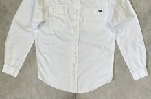 他の写真3: 90'S RALPH LAUREN 片側フラップ付きポケット 猫目ボタン ワークシャツ ホワイト (VINTAGE)