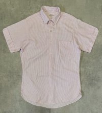 60'S TOWNCRAFT コットン100% マチ付き 半袖 タブカラーシャツ ストライプ (VINTAGE)