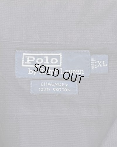 画像2: 90'S RALPH LAUREN "CHAUNCEY" ロゴ無し 半袖 オープンカラーシャツ ブラック (VINTAGE)