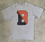 90'S THE COTTON EXCHANGE "BUCKNELL" シングルステッチ 両面プリント 半袖 Tシャツ ヘザーグレー USA製 (VINTAGE)