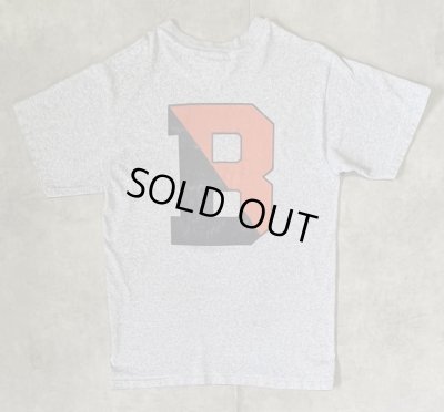 画像1: 90'S THE COTTON EXCHANGE "BUCKNELL" シングルステッチ 両面プリント 半袖 Tシャツ ヘザーグレー USA製 (VINTAGE)
