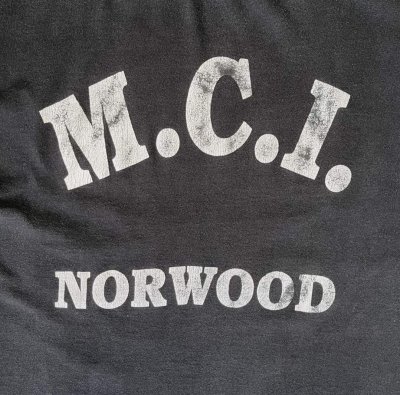 画像3: 90'S M.C.I. NORWOOD シングルステッチ 両面プリント 半袖 Tシャツ ブラック USA製 (VINTAGE)