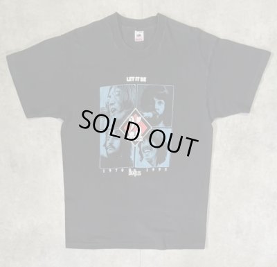 画像1: 90'S THE BEATLES "LET IT BE 25YEARS" シングルステッチ 両面プリント 半袖 Tシャツ ブラック USA製 (VINTAGE)