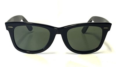 画像1: 80'S B&L ボシュロム製 RAY-BAN "WAYFARER" サングラス ブラック USA製 (VINTAGE)
