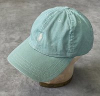 90'S RALPH LAUREN ロゴ刺繍 ベースボールキャップ ライトグリーン USA製 (VINTAGE)