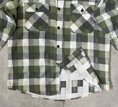 画像3: 80'S SEARS プリントフランネル ワークシャツ チェック柄 (VINTAGE)