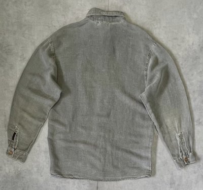 画像5: 90'S GRAMICCI 旧タグ バンブーボタン 長袖 ヘンプシャツ オリーブ USA製 (VINTAGE)