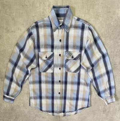 画像1: 80'S FIVE BROTHER フランネル ワークシャツ チェック柄 USA製 (VINTAGE)