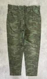 60'S UNKNOWN ハンティングパンツ 42TALONアルミジップ カモ (VINTAGE)