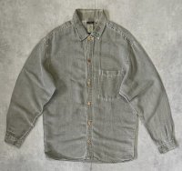 90'S GRAMICCI 旧タグ バンブーボタン 長袖 ヘンプシャツ オリーブ USA製 (VINTAGE)