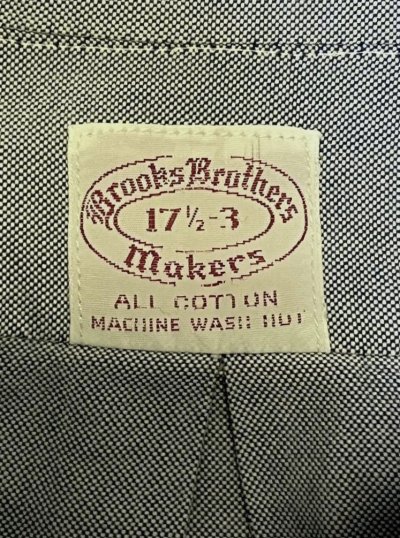 画像2: 70'S BROOKS BROTHERS "MAKERS" 6ボタン オックスフォード BDシャツ ブルー USA製 (VINTAGE)