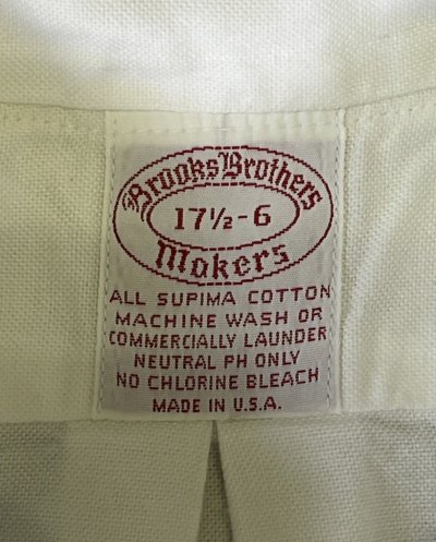 画像2: 90'S BROOKS BROTHERS "MAKERS" オックスフォード 長袖 BDシャツ ホワイト USA製 (VINTAGE)