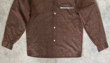 他の写真3: 60'S VAN HEUSEN コットン/レーヨン 長袖 オープンカラーシャツ ブラウン (VINTAGE)