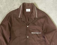 他の写真1: 60'S VAN HEUSEN コットン/レーヨン 長袖 オープンカラーシャツ ブラウン (VINTAGE)