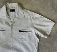 他の写真2: 60'S SPIRE OF CALIFORNIA ネップ入りコットン 半袖 オープンカラーシャツ ライトグレー (VINTAGE)