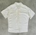 画像4: 90'S RALPH LAUREN シルク/リネン 裾ロゴ 半袖 オープンカラーシャツ オフホワイト (VINTAGE) (4)