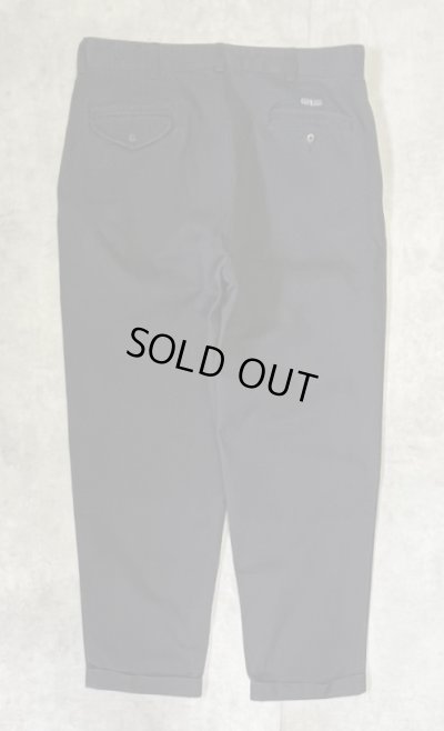 画像3: 90'S RALPH LAUREN "HAMMOND PANT" ツープリーツ チノパンツ ブラック W36L30 (VINTAGE)