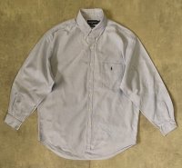 90'S RALPH LAUREN "BIG SHIRT" オックスフォード BDシャツ ブルー (VINTAGE)