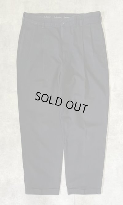 画像1: 90'S RALPH LAUREN "HAMMOND PANT" ツープリーツ チノパンツ ブラック W35L30 (VINTAGE)