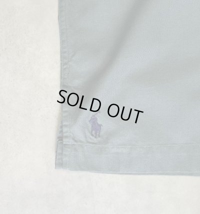 画像3: 90'S RALPH LAUREN "CALDWELL" コットン 裾ロゴ 半袖 オープンカラーシャツ カーキ (VINTAGE)