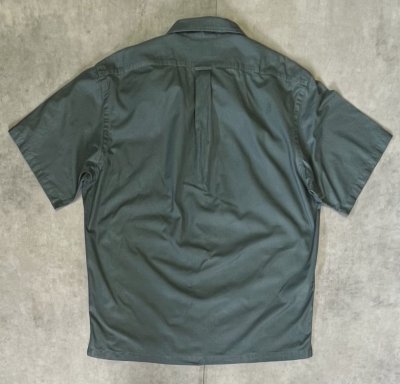 画像4: 90'S RALPH LAUREN "CALDWELL" コットン 裾ロゴ 半袖 オープンカラーシャツ カーキ (VINTAGE)
