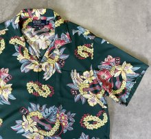 他の写真2: 90'S RALPH LAUREN "KEY WEST CAMP" ビスコース 半袖 オープンカラーシャツ 総柄 (VINTAGE)