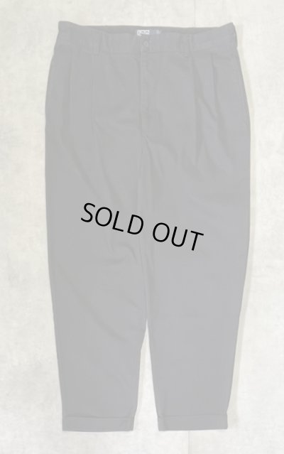 画像1: 90'S RALPH LAUREN "HAMMOND PANT" ツープリーツ チノパンツ ブラック W36L30 (VINTAGE)
