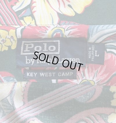 画像2: 90'S RALPH LAUREN "KEY WEST CAMP" ビスコース 半袖 オープンカラーシャツ 総柄 (VINTAGE)