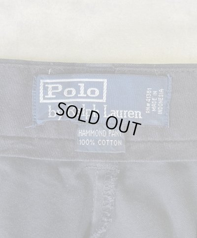 画像2: 90'S RALPH LAUREN "HAMMOND PANT" ツープリーツ チノパンツ ブラック W32L32 (VINTAGE)
