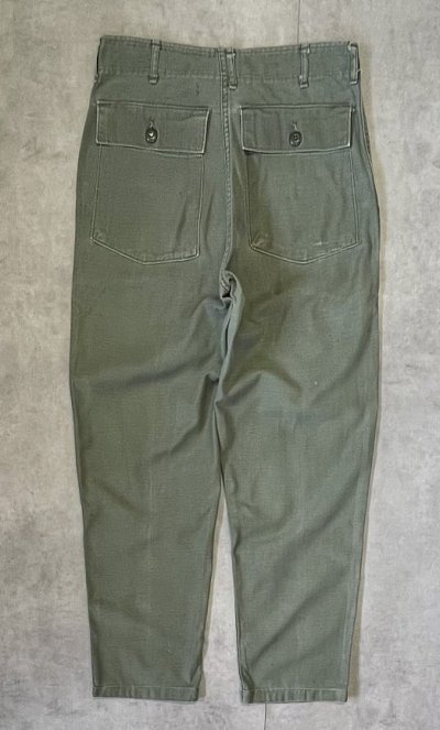画像3: 70'S アメリカ軍 US ARMY "OG107" コットンサテン ベイカーパンツ ミリタリーグリーン (VINTAGE)