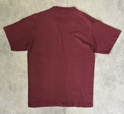 画像4: 90'S BOSTON COLLEGE シングルステッチ 半袖 Tシャツ バーガンディ USA製 (VINTAGE)