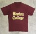 画像1: 90'S BOSTON COLLEGE シングルステッチ 半袖 Tシャツ バーガンディ USA製 (VINTAGE) (1)