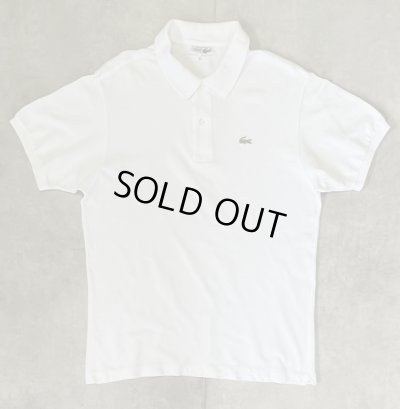 画像1: 70'S CHEMISE LACOSTE ポロシャツ ホワイト フランス製 (VINTAGE)