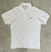画像1: 70'S CHEMISE LACOSTE ポロシャツ ホワイト フランス製 (VINTAGE) (1)