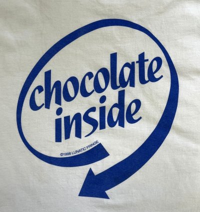 画像3: 90'S LUNATIC FRINGE "CHOCOLATE INSIDE" 半袖 Tシャツ ホワイト (VINTAGE)